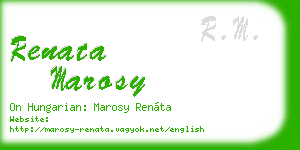 renata marosy business card